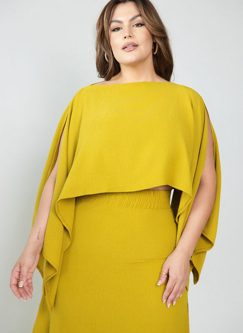 Lily Oversized Kimono Sleeve Blouse w. Tube Top