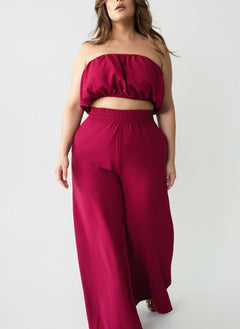 Helly Ultra Wide Leg Pants w. Elastic Waistline