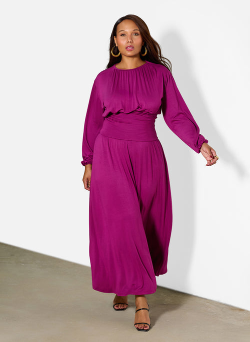 April Drop Waist Jersey Maxi Dress