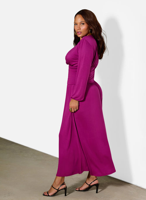 April Drop Waist Jersey Maxi Dress