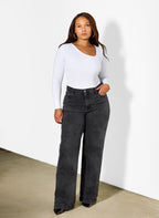 Ashley Asymmetrical Neckline Long Sleeve Bodysuit