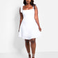 Adrienne Tie Strap Mini A Line Dress