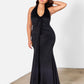 Angel Velvet Mermaid Maxi Gown w. Front Train