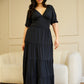 Dream Of Me Tiered Maxi A Line Dress - Black