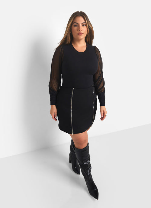 As I Am Mesh Sleeve Bodysuit