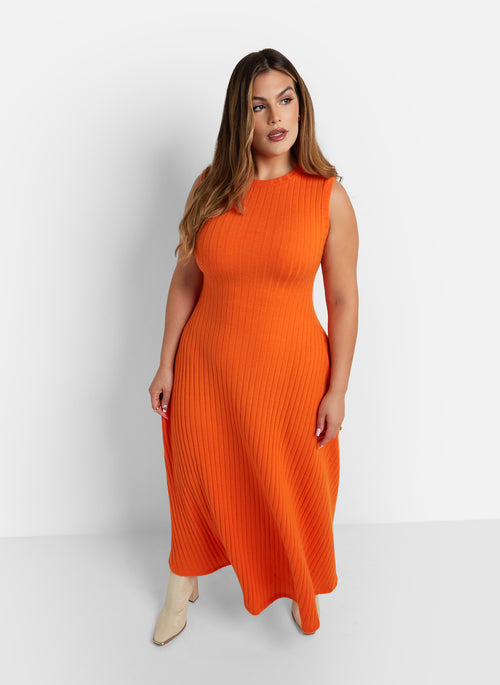 Astrid Ribbed Maxi A Line Dress