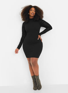 Believe Me Mesh Long Sleeve Mini Bodycon Dress