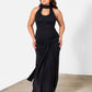 Brooklyn Sparkling Halter Maxi Gown W. Scarf