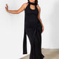 Brooklyn Sparkling Halter Maxi Gown W. Scarf