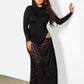 Catherina Dropped Lace Skirt Maxi Dress