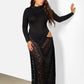 Catherina Dropped Lace Skirt Maxi Dress