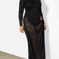 Catherina Dropped Lace Skirt Maxi Dress