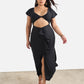 Christine Ruffled Cut-Out Maxi Dress - Black