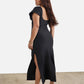 Christine Ruffled Cut-Out Maxi Dress - Black