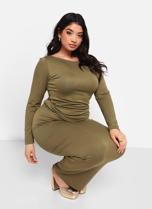 Claire Maxi Bodycon Skirt - Olive