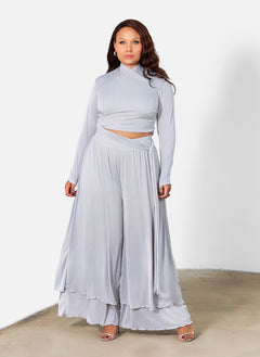 Claire Double Layered Wide Leg Pants