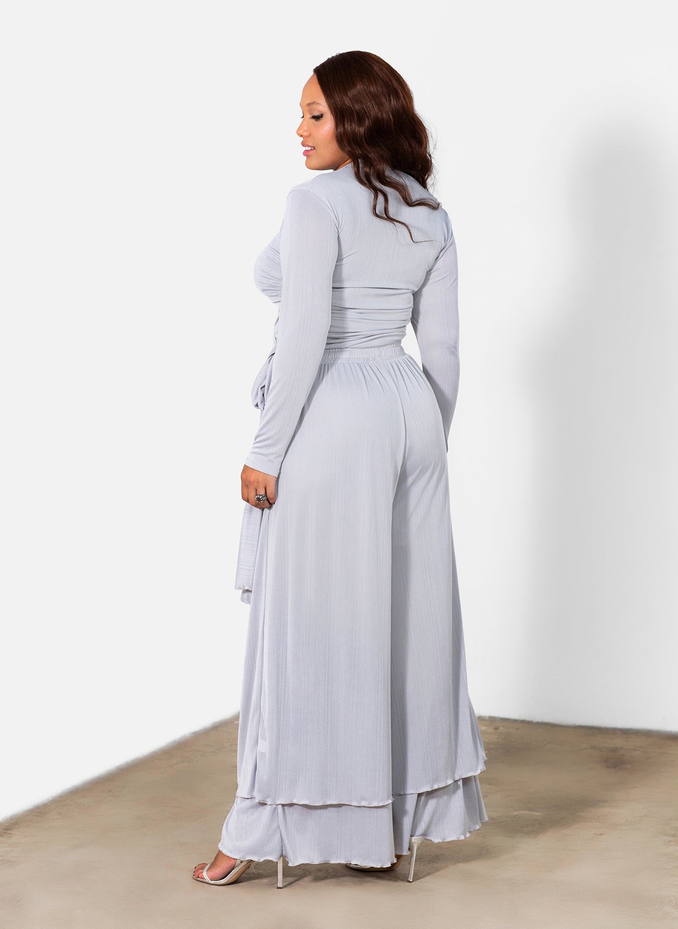 Claire Crossover Ruched Crop Top