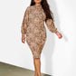 Daphne Leopard Bodycon Midi Dress