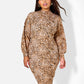 Daphne Leopard Bodycon Midi Dress