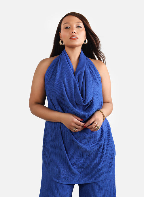 Deborah Cowl Neck Halter Top