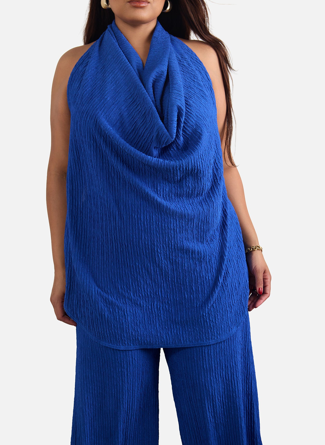 Deborah Cowl Neck Halter Top