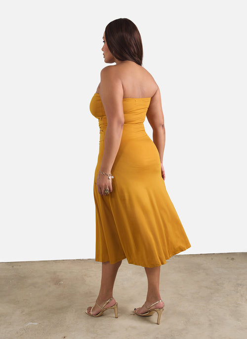 Denise Cut-Out A-Line Midi Dress