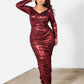 Destiny Shiny Ruched Bodycon Maxi Dress
