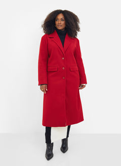 Dolce Double Breasted Coat - Red