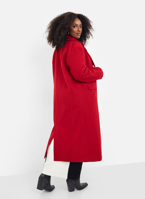 Dolce Double Breasted Coat - Red