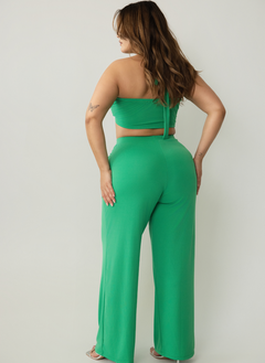Zelia Wide Leg Pants w. Metal Overlay Detail