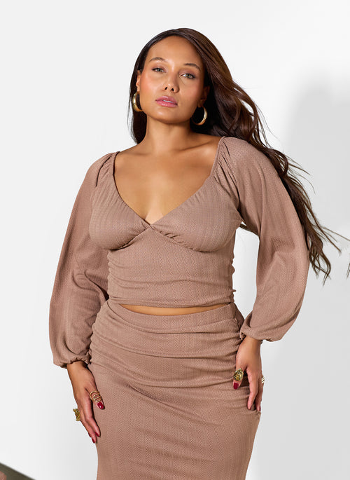 Eden Peasant Style Puff Sleeve Crop Top