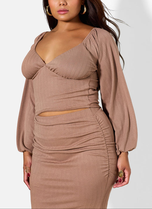 Eden Peasant Style Puff Sleeve Crop Top