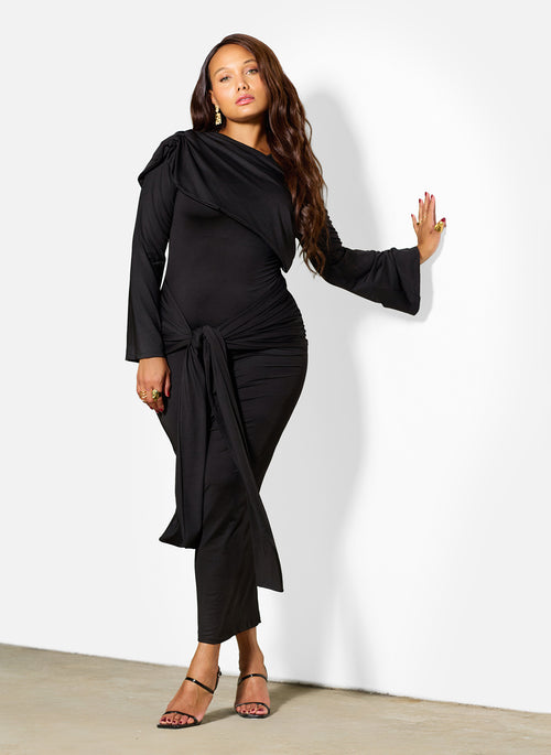 Esther Draped Jersey Maxi Dress