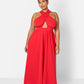 Eleanor Keyhole Skater Maxi Dress w. Pockets