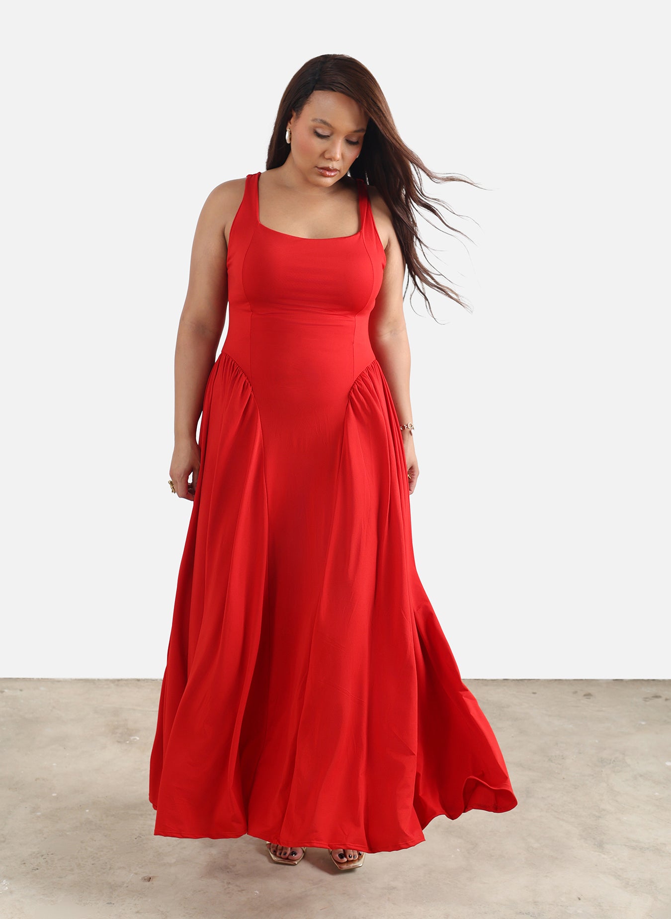 Elizabeth Princess Cut Maxi Dress