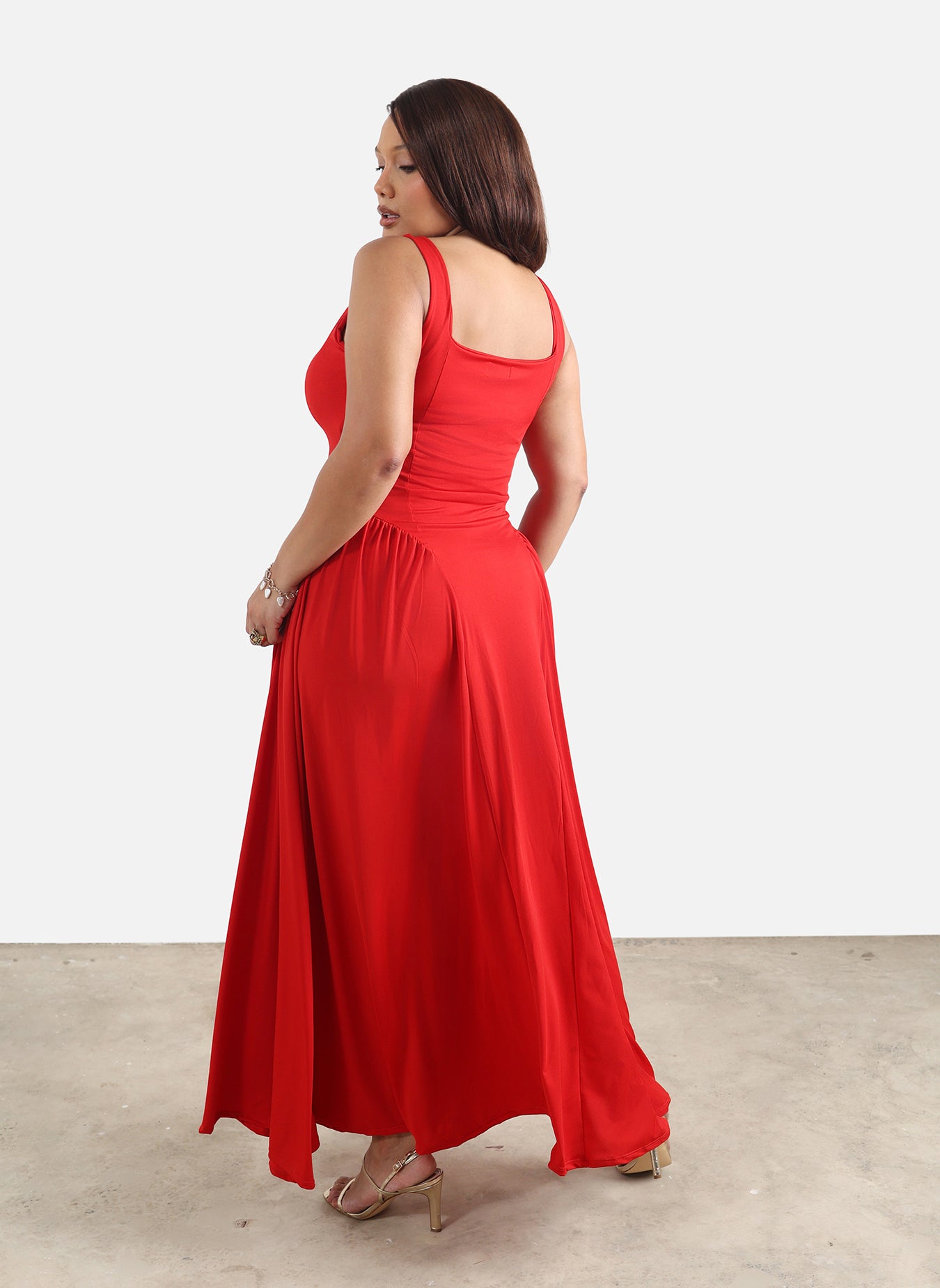 Elizabeth Princess Cut Maxi Dress