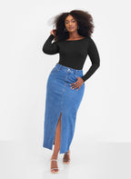 Meadow Denim Maxi Skirt