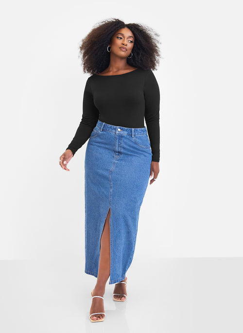 Meadow Denim Maxi Skirt