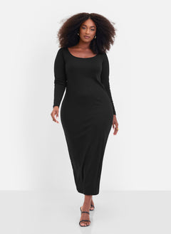 Essential Scoop Neck Maxi Bodycon Dress