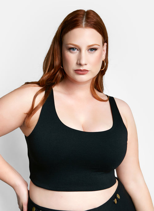 Essential Tank Crop Top - Black