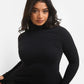 Essential Turtleneck Top - Black