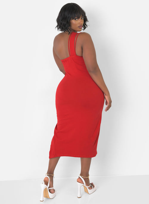 Get In Caged Bodycon Midi Dress