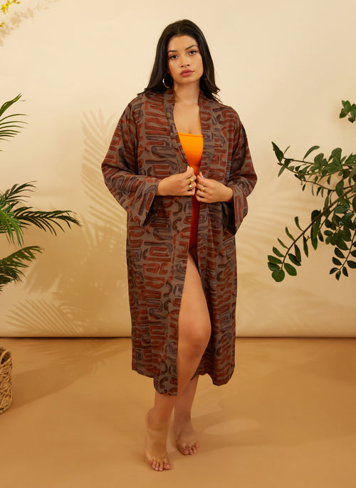 Giada Tribal Print Duster