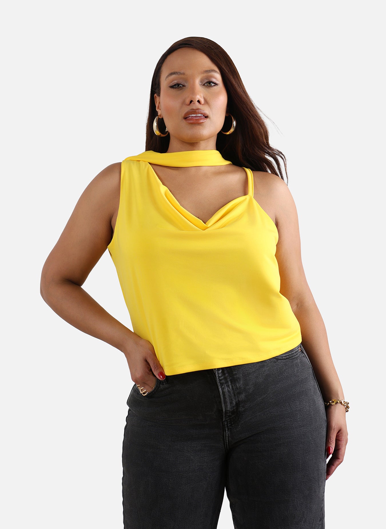 Hellen Neck Scarf Loose Top