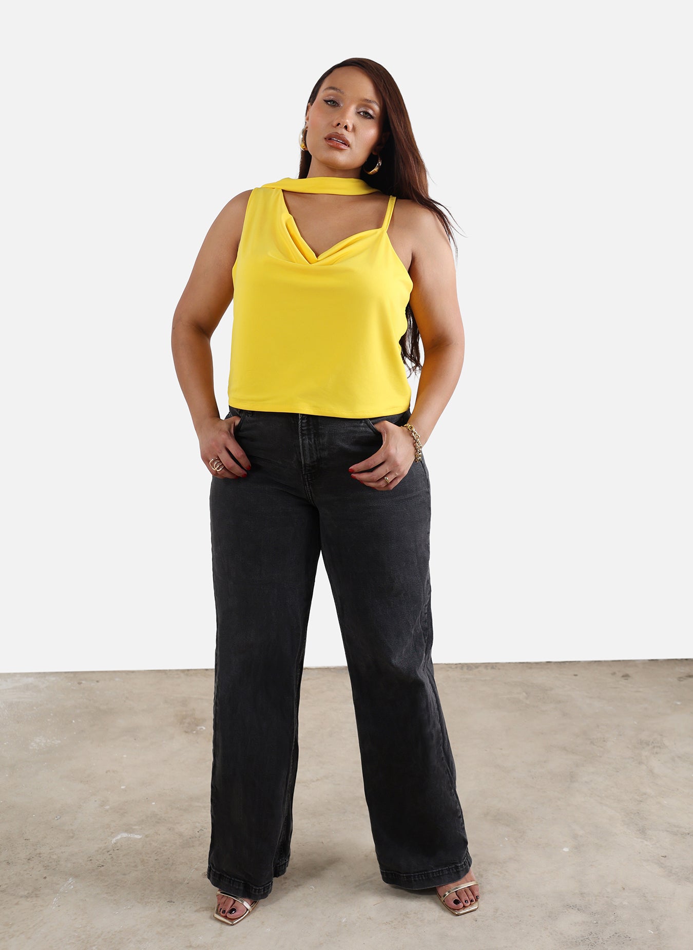 Hellen Neck Scarf Loose Top