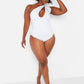 Honey Cut Out One Shoulder Swimsuit - White