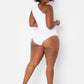 Honey Cut Out One Shoulder Swimsuit - White