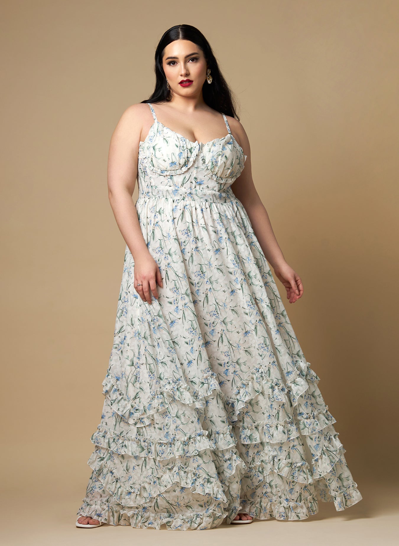 *Pre-Sale* Hyacinth Floral Tiered Maxi Skater Dress