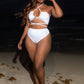 Bay Bae High Waist Bikini Bottom - White