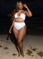 Bay Bae High Waist Bikini Bottom - White